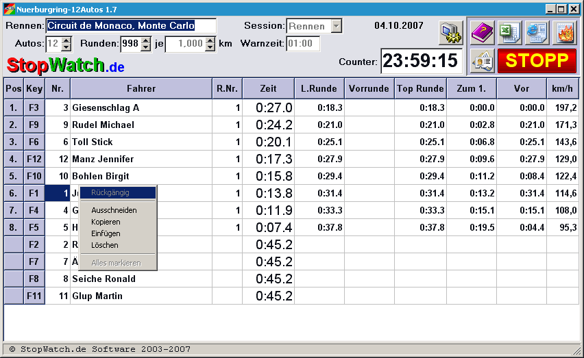 Nürburgring Software